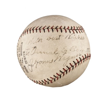 1928 Honus Wagner Single-Signed Baseball (PSA/DNA)
